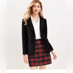 LOFT Elegant Black Velvet Blazer.